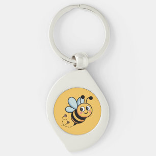 Kinderfreundliches Bienenmaskottchen mit gepunktet Schlüsselanhänger