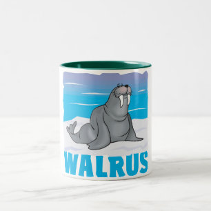 Kinderfreundliches Walroß Zweifarbige Tasse