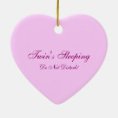 Kinderfußabdrücke (Girl Twins) (Türhänger) Keramikornament (Hinten)