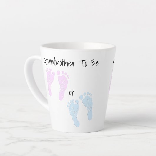 Kinderfußabdrücke Großmutter soll verkündet werden Milchtasse (Linke Ecke)