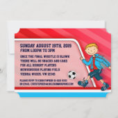 Kinderfußball 10. Geburtstag rot laden ein Einladung (Rückseite)