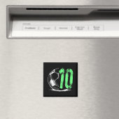 Kinderfußball 10 Jahre Junge Geburtstagsparty Magnet (In Situ (Geschirrspüler))