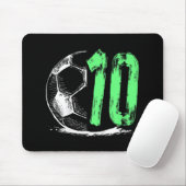 Kinderfußball 10 Jahre Junge Geburtstagsparty Mousepad (Mit Mouse)