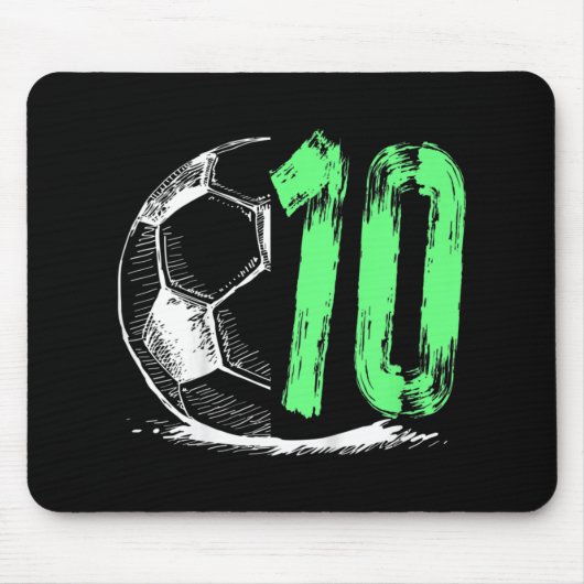 Kinderfußball 10 Jahre Junge Geburtstagsparty Mousepad (Vorne)
