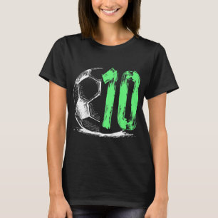 Kinderfußball 10 Jahre Junge Geburtstagsparty T-Shirt