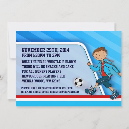 Kinderfußball/Fußball-Wettkampf-Einladung Einladung (Rückseite)