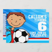 Kinderfußball/Fußball-Wettkampf-Einladung Einladung (Vorne/Hinten)