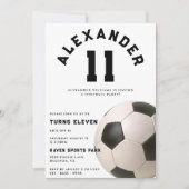 Kinderfußball Geburtstagsparty Einladung (Vorderseite)