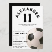 Kinderfußball Geburtstagsparty Einladung (Vorne/Hinten)