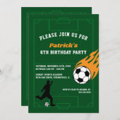 Kinderfußball Geburtstagsparty Einladung (Vorne/Hinten)