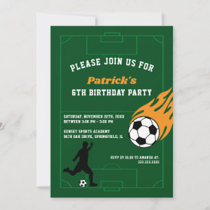 Kinderfußball Geburtstagsparty Einladung