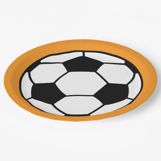 Kinderfußball Geburtstagsparty Pappteller (Schrägansicht)