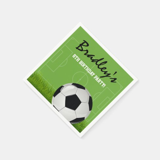 Kinderfußball Geburtstagsparty Serviette (Ecke)