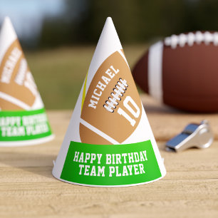 Kinderfußball-Glückwunsch zum Geburtstag Team Pl Partyhütchen