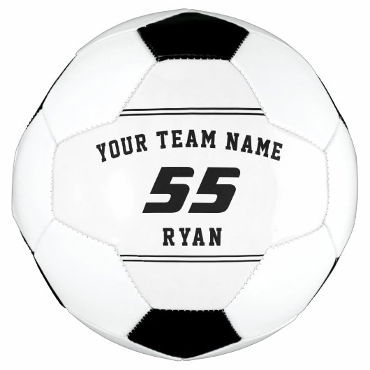 Kinderfußball mit Team, Name, Nummer Fußball (Vorderseite)