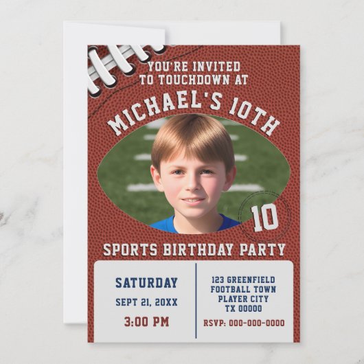 Kinderfußball Party Geburtstagseinladung Einladung (Vorderseite)