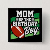 Kinderfußball-Party Mama des Geburtstags Button (Vorderseite)