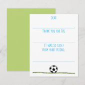 Kinderfußballkinder Vielen Dank Mitteilungskarte (Vorne/Hinten)