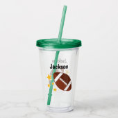 Kinderfußballsteine Personalisiert Acryltrinkbecher (Rückseite)