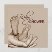 Kinderfußdusche Einladung (Vorne/Hinten)