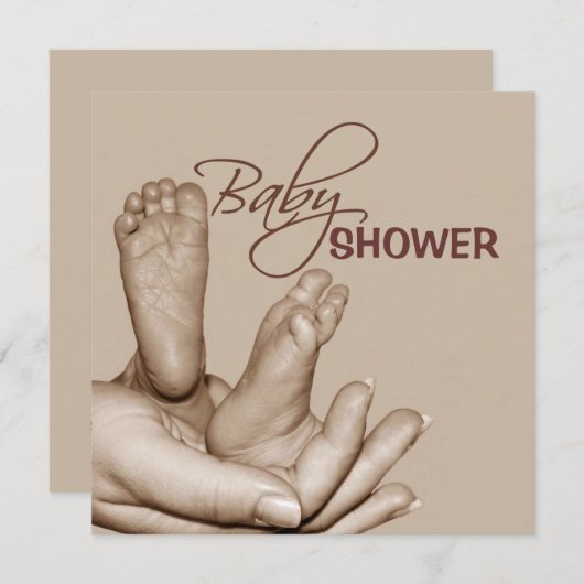 Kinderfußdusche Einladung (Vorne/Hinten)