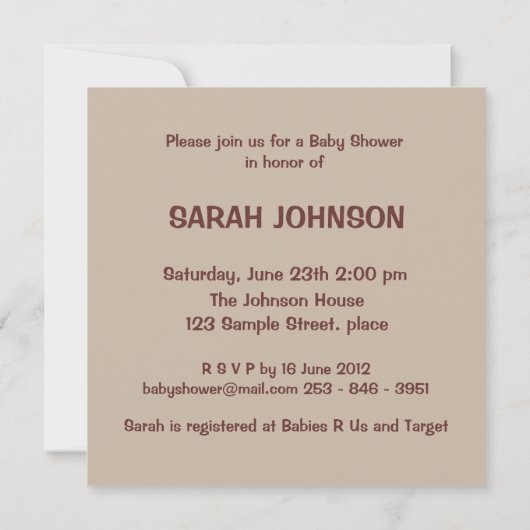 Kinderfußdusche Einladung (Rückseite)