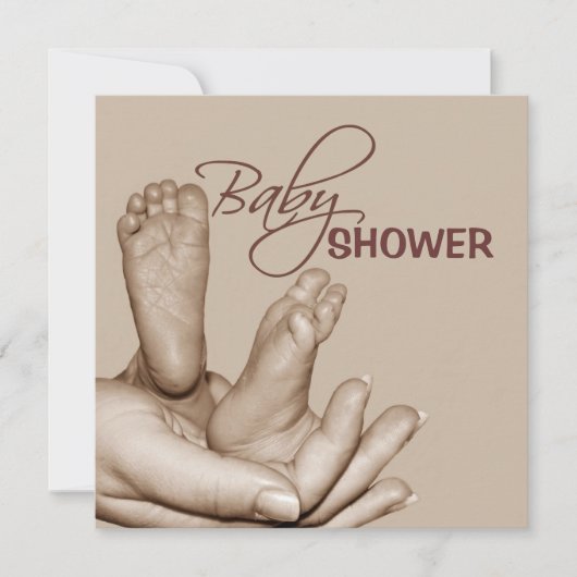 Kinderfußdusche Einladung (Vorderseite)