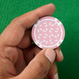 Kinderfußspuren, Babyfuß, Fußspuren, rosa Girl Pokerchips