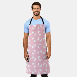 Kinderfußspuren, Babyfuß, Fußspuren, rosa Girl Schürze