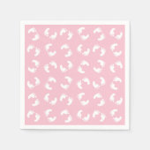 Kinderfußspuren, Babyfuß, Fußspuren, rosa Girl Serviette (Vorderseite)