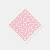 Kinderfußspuren, Babyfuß, Fußspuren, rosa Girl Serviette (Ecke)