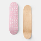Kinderfußspuren, Babyfuß, Fußspuren, rosa Girl Skateboard (Vorderseite)