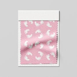 Kinderfußspuren, Babyfuß, Fußspuren, rosa Girl Stoff