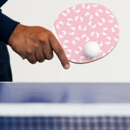 Kinderfußspuren, Babyfuß, Fußspuren, rosa Girl Tischtennis Schläger