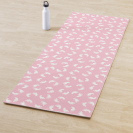 Kinderfußspuren, Babyfuß, Fußspuren, rosa Girl Yogamatte