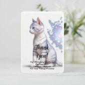 Kindergalaxie-blaue Katze, Dankeskarte (Stehend Vorderseite)