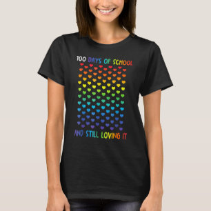 Kindergarten 100 Tage Schule Herzen Lehrer Kind T-Shirt