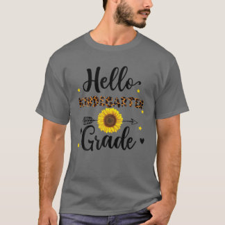 Kindergarten 1. Schullehrer Leopard T-Shirt