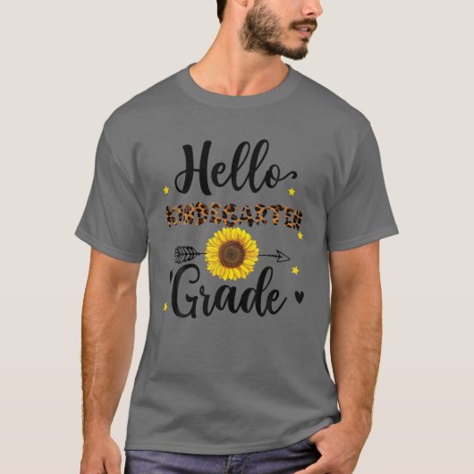 Kindergarten 1. Schullehrer Leopard T-Shirt (Vorderseite)