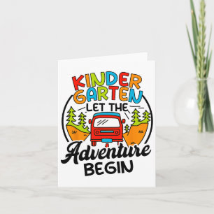 Kindergarten 1. Schultag Lass des Abenteuers B Karte