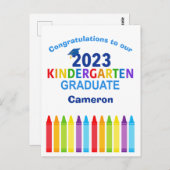 Kindergarten 2023 Niedlicher Abschluss Postkarte (Vorne/Hinten)
