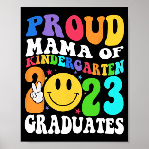 Kindergarten Abschluss 2023 Groovy Graduate Shirt Poster