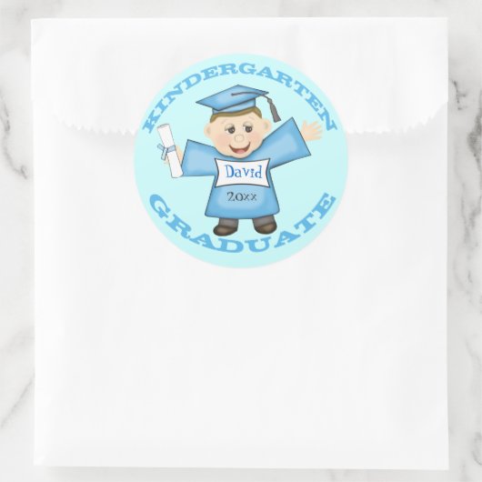 Kindergarten-Abschluss-Aufkleber Runder Aufkleber (Tasche)