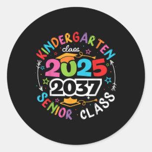 Kindergarten Abschluss Cl von 2025 Senior Cl von 2 Runder Aufkleber