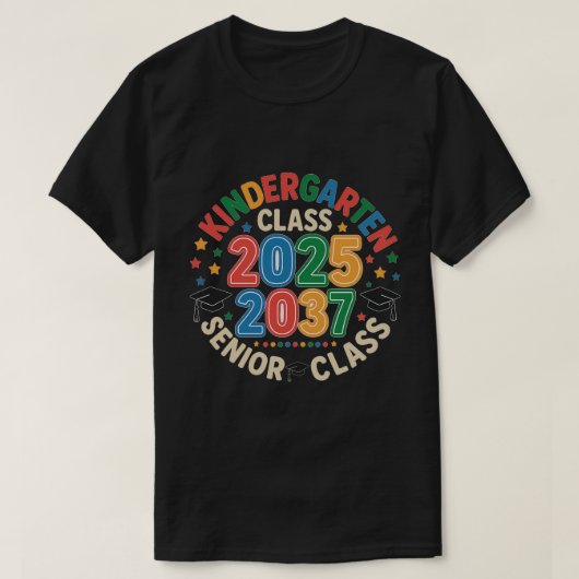 Kindergarten Abschluss Class of 2025 Senior 2037 T-Shirt (Design vorne)