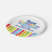 Kindergarten Abschluss Custom School Party 2024 Pappteller (Schrägansicht)