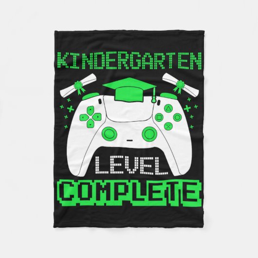 Kindergarten Abschluss der Gamer School Fleecedecke (Vorderseite)