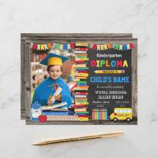 Kindergarten Abschluss Diplom mit Foto