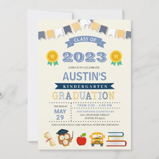 Kindergarten Abschluss Einladung (Vorderseite)