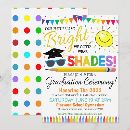 Kindergarten Abschluss Einladung (Vorne/Hinten)